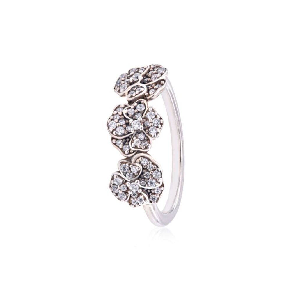 Pandora Moments Triple Pansy Flower Ring
